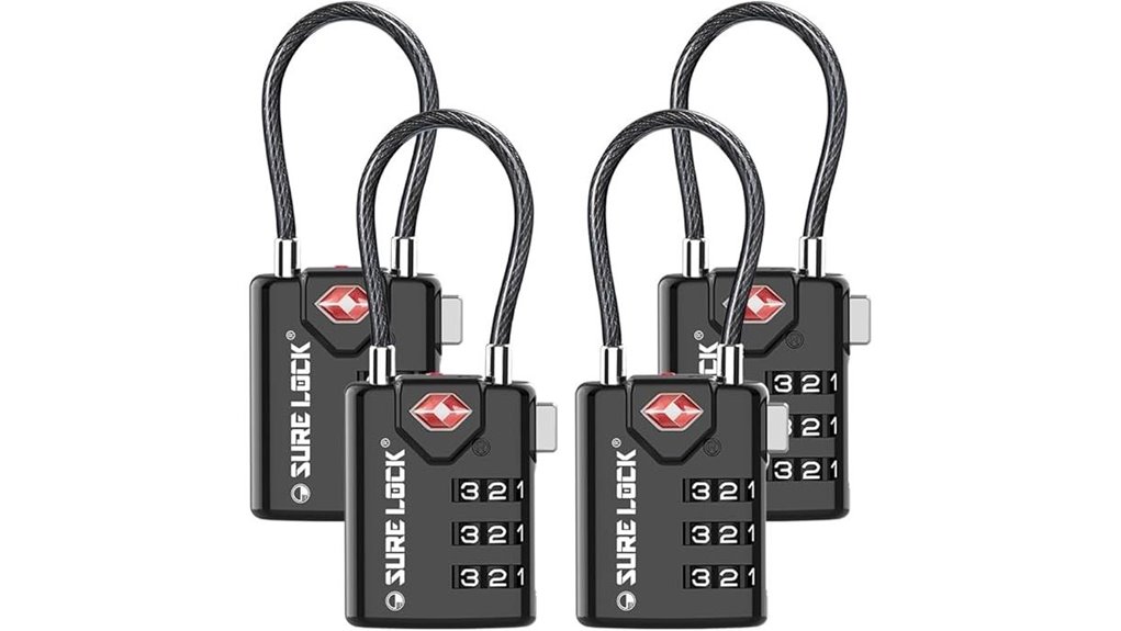 sure lock tsa approved 4pack