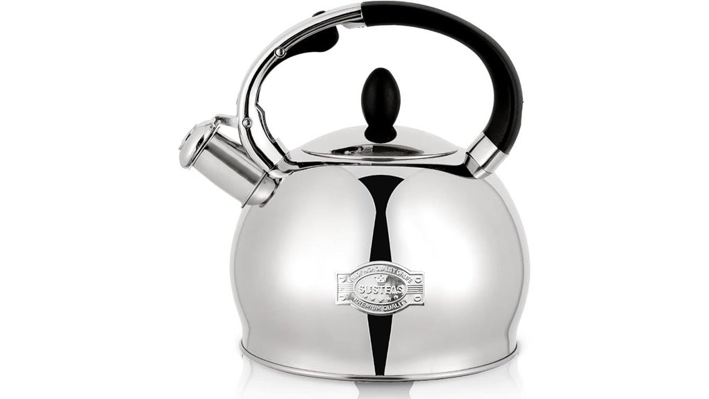 Best Stovetop Tea Kettle: Turn Every Sip Into Delight 10 susteas whistling stainless teakettle