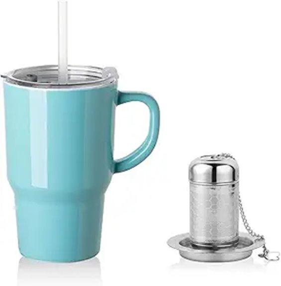 Top‑Rated Reusable Tea Infusers for Travel Mugs (Easy Clean) 2 sweejar 16oz lidded mug