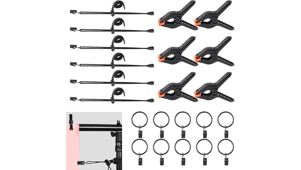 Portable Backdrop Clips For Travel Creators: Easy Setup 15 swpeet 22 piece backdrop clips