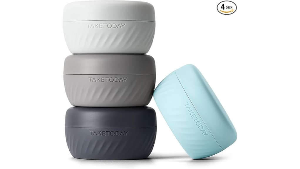 Travel Jars for Creams: Wide Mouth, Tight Seal Essentials 10 taketoday 2oz 4 pack jars