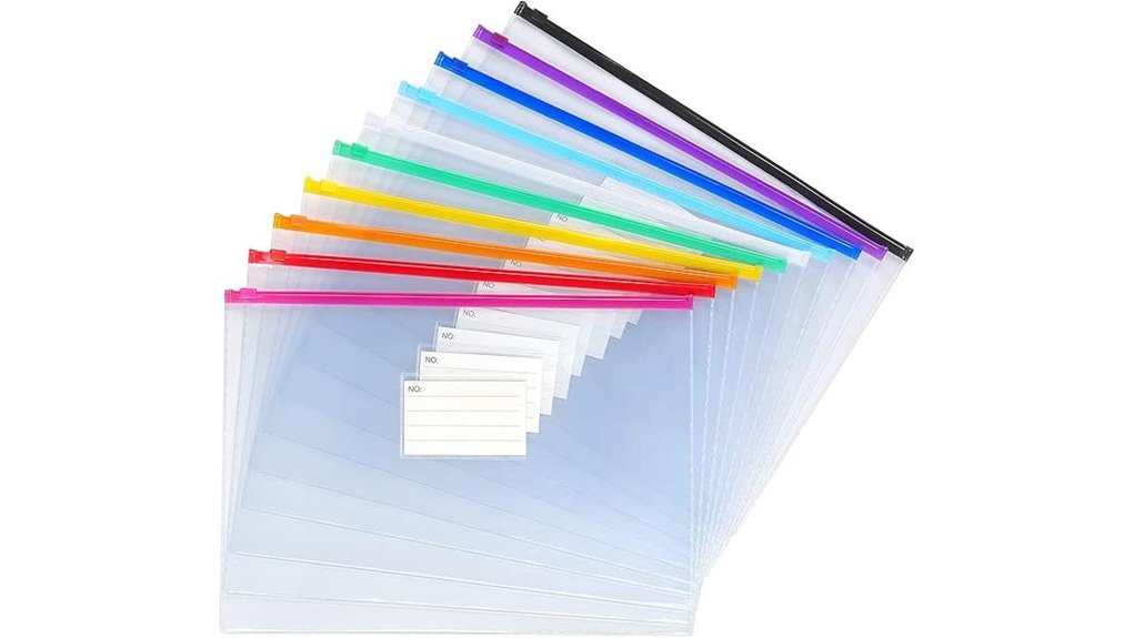 Best Zip Pouches for Travel Receipts and Tickets (Easy Sort) 7 tamaki 10 pack 10 color envelopes