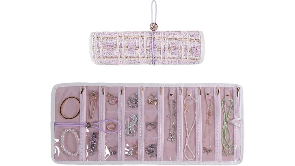 tangle free travel jewelry roll