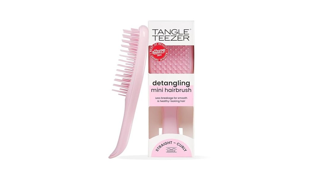 Best Travel Hairbrushes That Protect Fine Hair From Breakage 4 tangle teezer mini pink