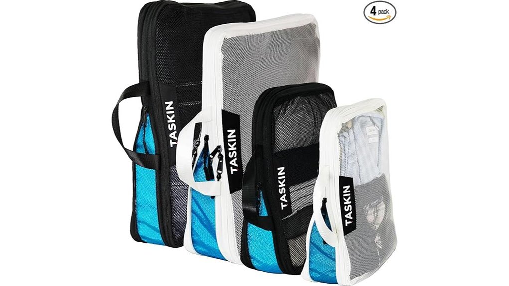 Top Packing Cubes With Compression & Divider for Clean/Dirty 1 taskin four compression cubes