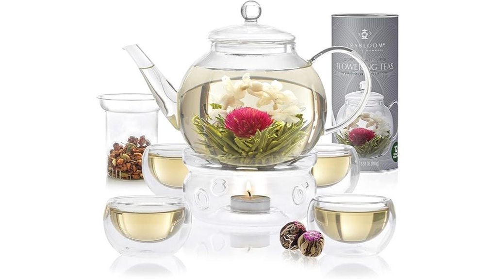 Tea Infuser Set Every Tea Lover Will Deck Out 5 teabloom 12 teas warmer set