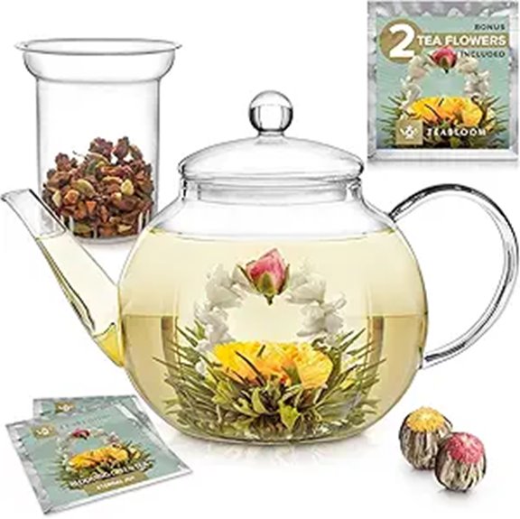 Tea Infuser Set Every Tea Lover Will Deck Out 11 teabloom 2 in 1 microwave safe teapot