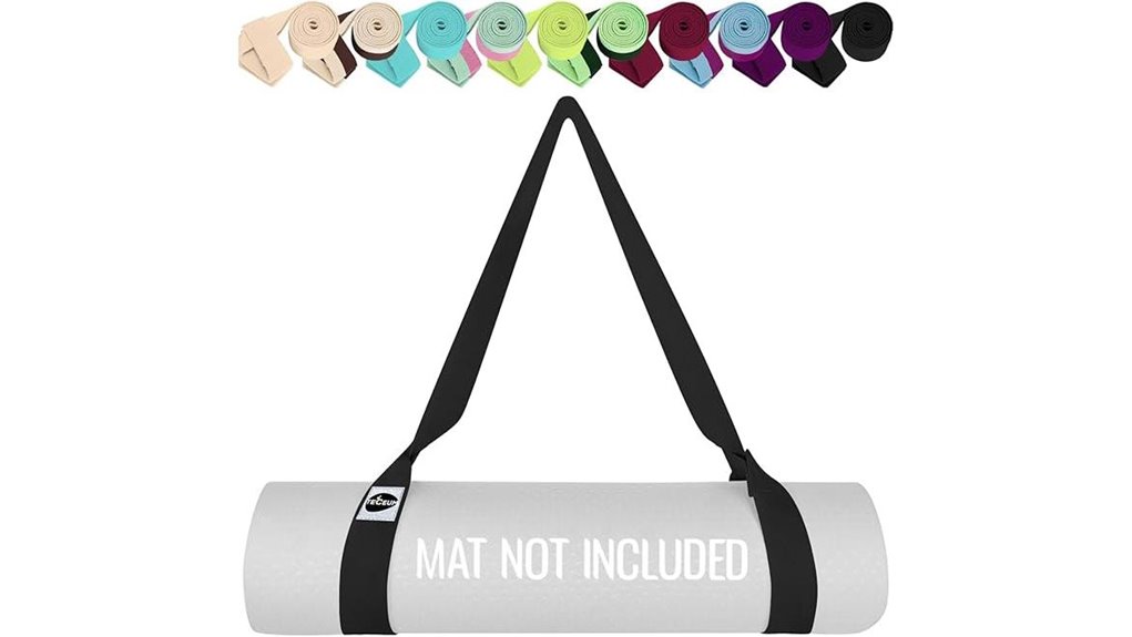 Best Yoga Mat Straps & Carriers to Keep Your Mat on the Go 2 teceum adjustable multicolored strap