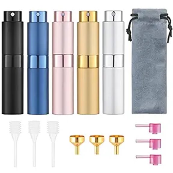 Best Leakproof Refillable Perfume Atomizers Anyone Can Use 4 tekson 8ml five pack atomizers