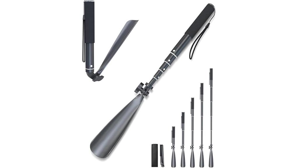Collapsible, Sturdy Travel Shoe Horns for Comfortable Steps 7 telescopic metal shoehorn seniors
