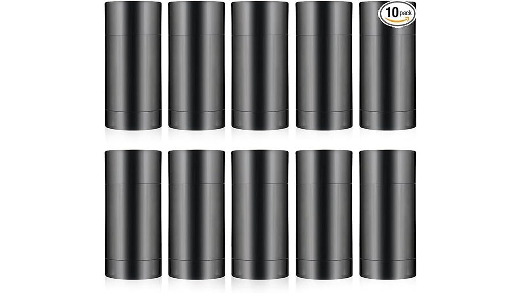 ten 75ml black containers