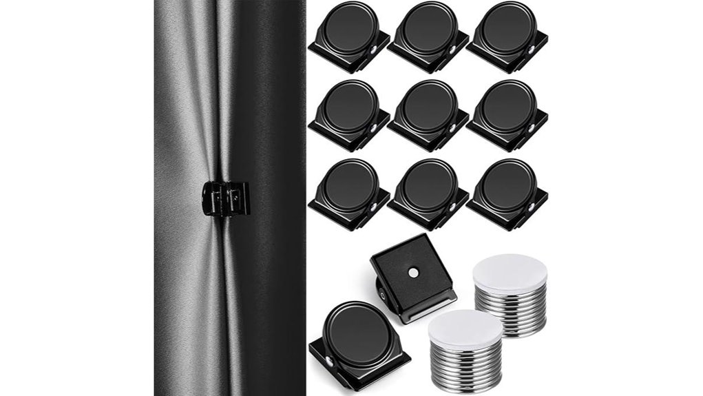 ten curtain magnet clips