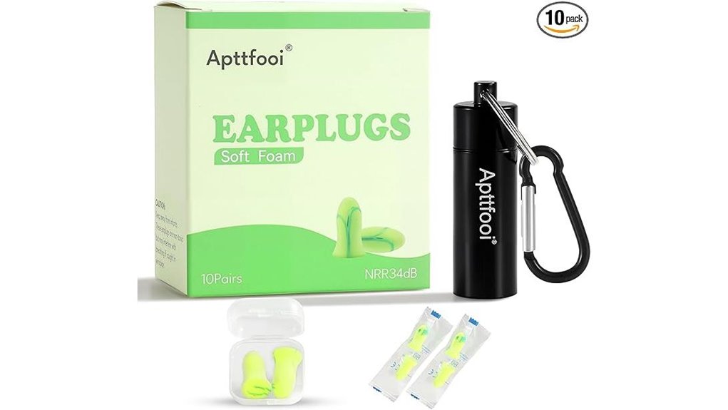 High NRR Earplugs That Silence Snoring Roommates 8 ten foam earplugs 34db