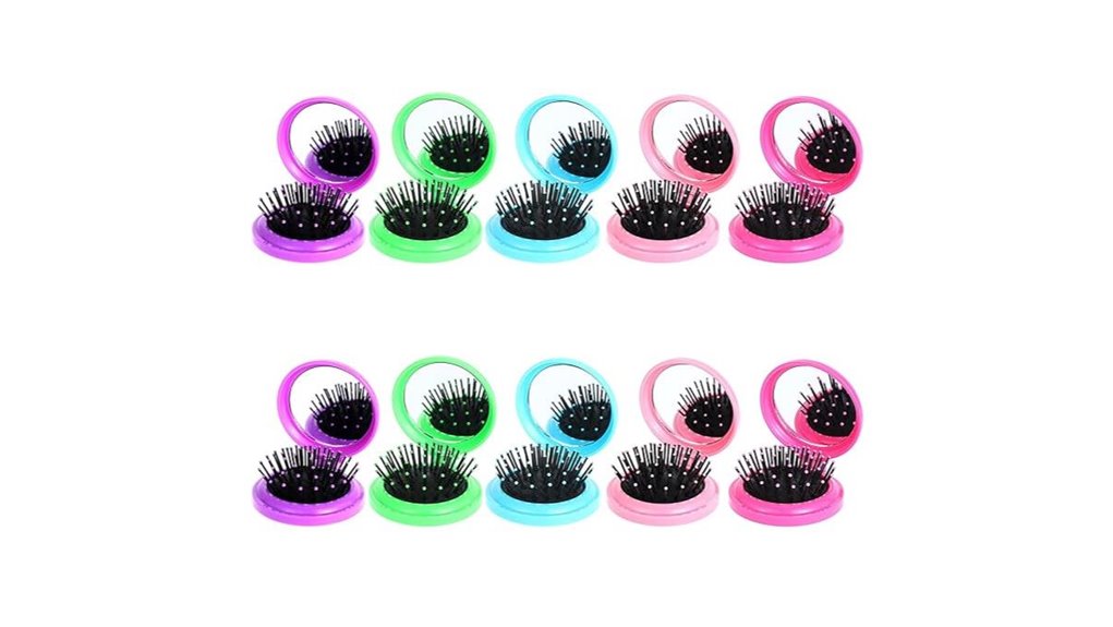 Best Foldable Travel Hair Brushes with Mirrors for On-the-Go 10 ten foldable hairbrush mirrors