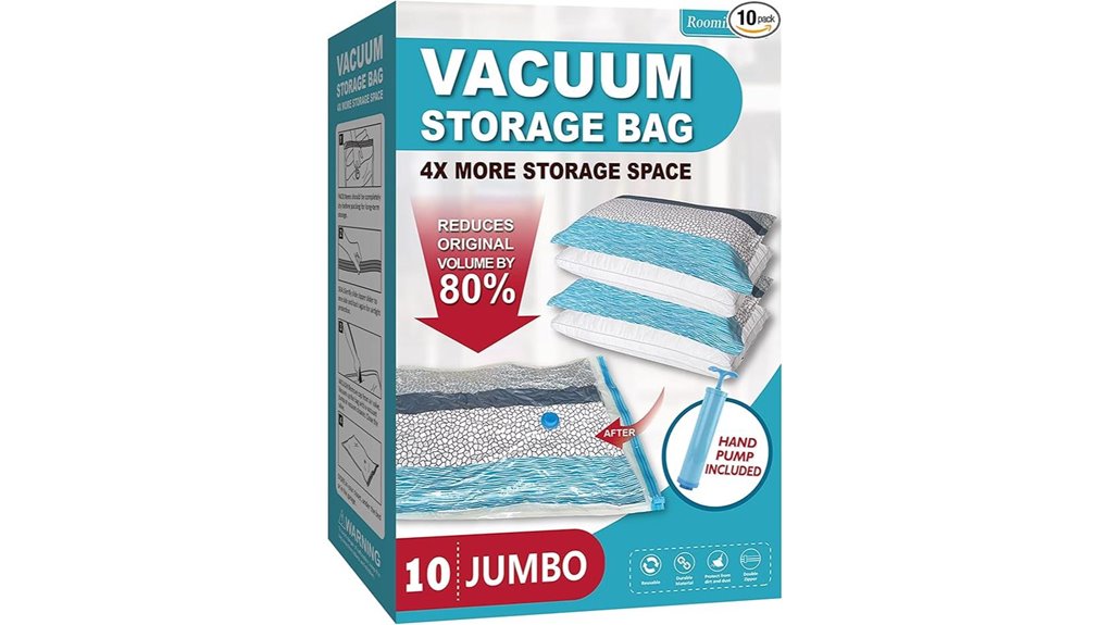 Best Travel Vacuum Bags With Manual Pumps for Bulky Clothes 6 ten jumbo vacuum sealer