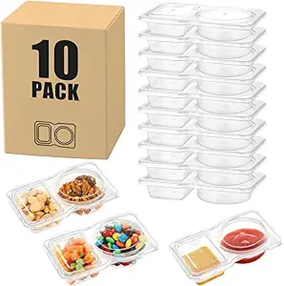 Leak-Proof Reusable Snack Containers to Keep Your Day Tours Fresh 15 ten leak proof dual compartment snackboxes