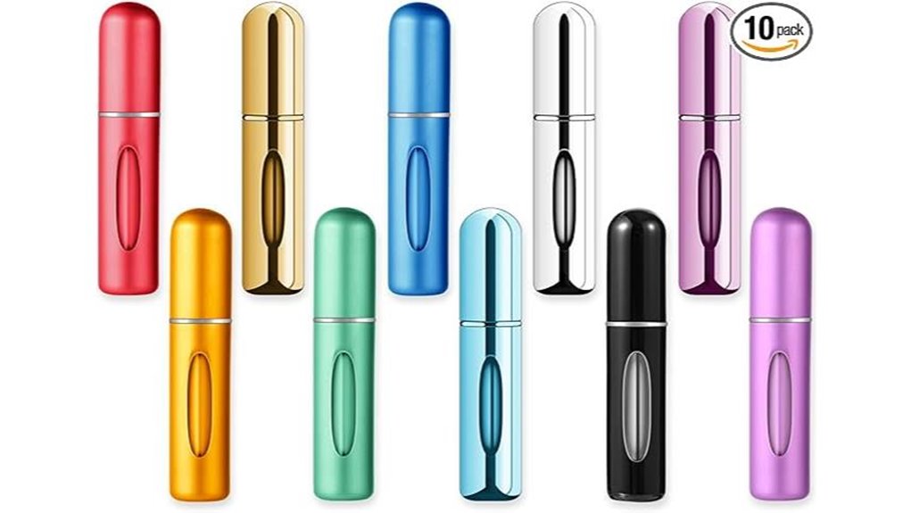 Top Refillable Perfume Sprays (Sturdy Atomizers) Perfumers Love 11 ten mini 5ml matte glossy atomizers