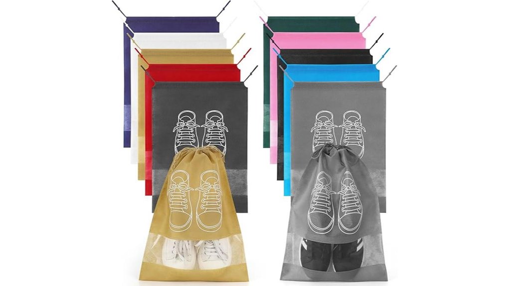 Essential Shoe Bags for Travel: Ventilated vs Waterproof 12 ten pack waterproof shoe organizers