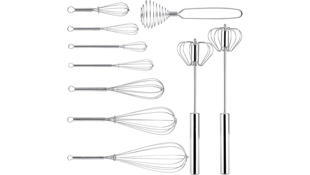 Best Whisk Set for Baking Mastery 14 ten stainless steel whisks