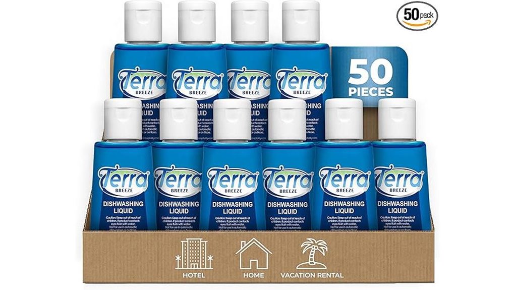 Best Mini Dish Soap Concentrate Bottle for Every Kitchen 2 terra breeze 1 6oz 50 pack