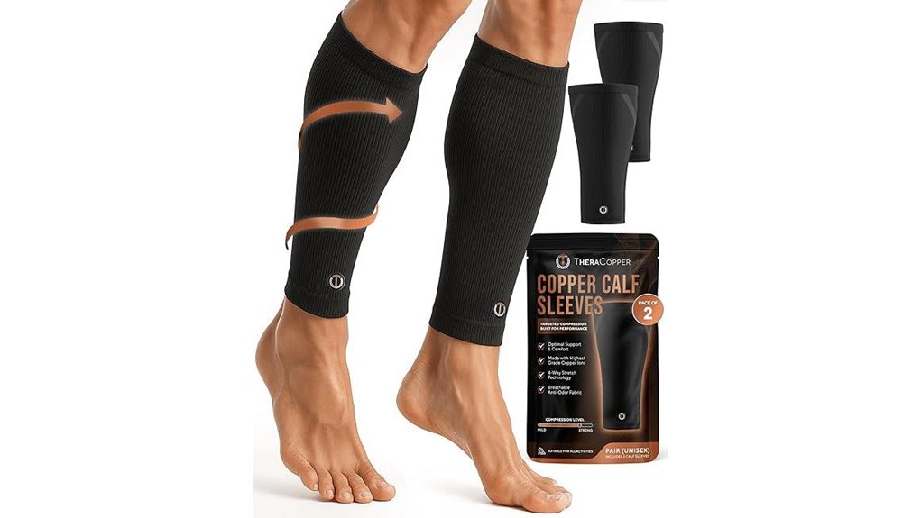 Top Compression Sleeves for Calf Walking Recovery 6 theracopper calf compression sleeve