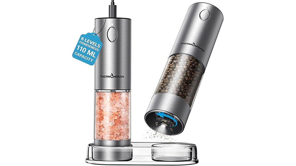 Pepper Mill Perfection: Must-Have Grinders for Every Kitchen 8 thermomaven led electric grinder