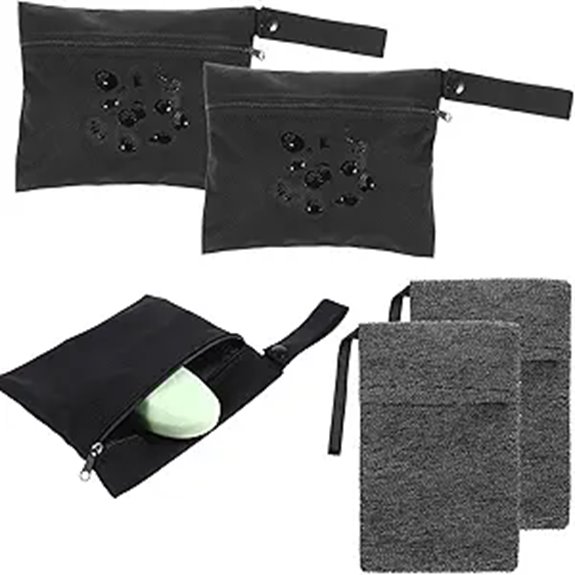 The Best Bar-Soap Pouches That Drain While Hanging 12 thin portable 4 piece soap