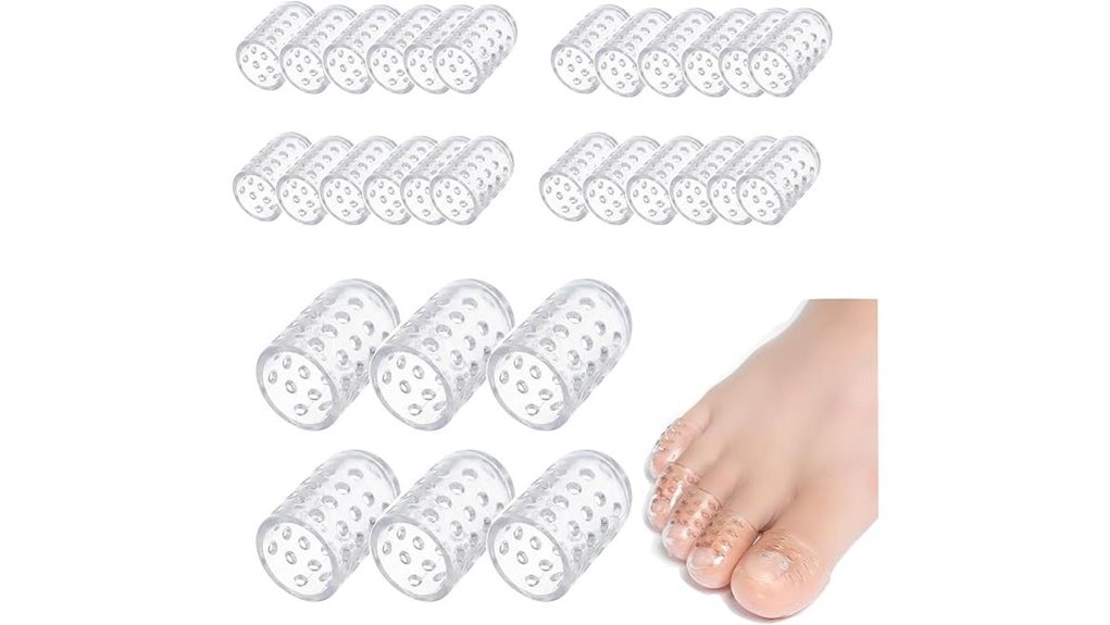 Travel-Ready Anti-Friction Toe Sleeves That Keep Blisters Away 12 thirty clear gel protectors