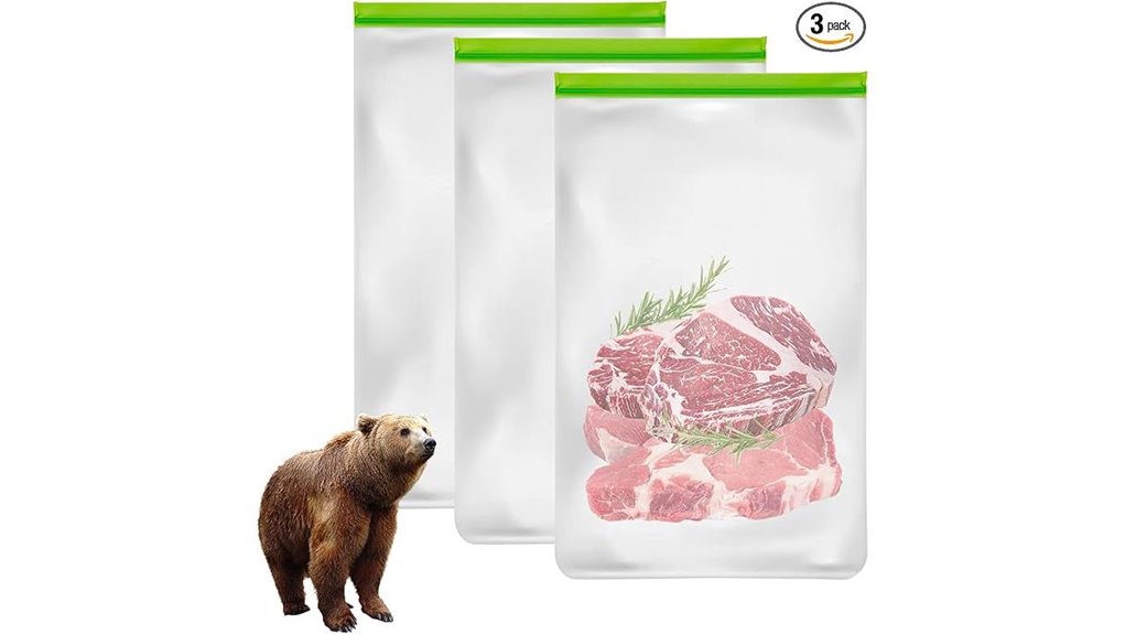 three 12x20 bear packs