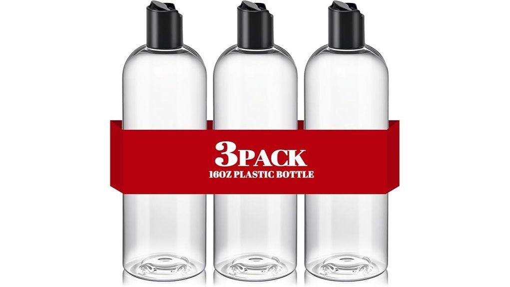 Refillable Travel Bottles With Wide Openings Prevent Spills 15 three 16 ounce travel bottles