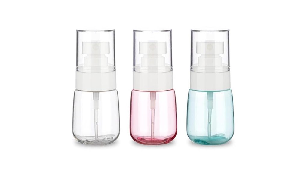 Mini Spray Bottles for Travel: Fine Mist vs Stream 9 three 1oz mini bottles