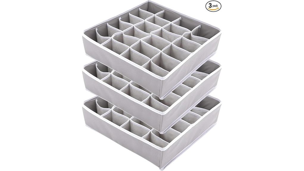 Packing Organizers: Drawer-Style Cubes for Underwear & Socks 9 three 72 cell sock dividers