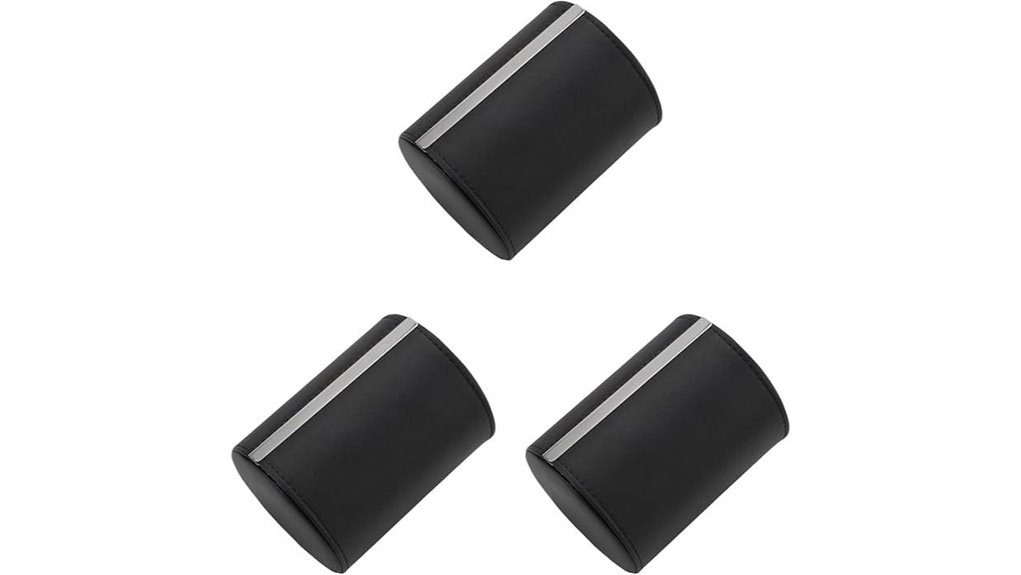 three black necktie cylinder case