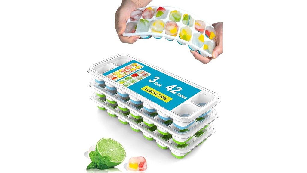 three bpa free silicone trays