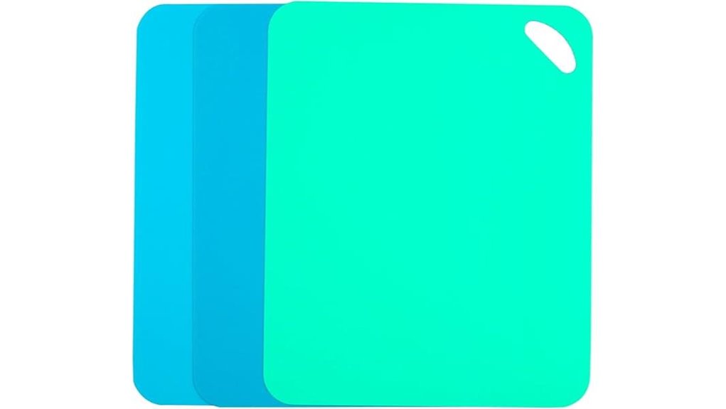 three color plastic cutting mats