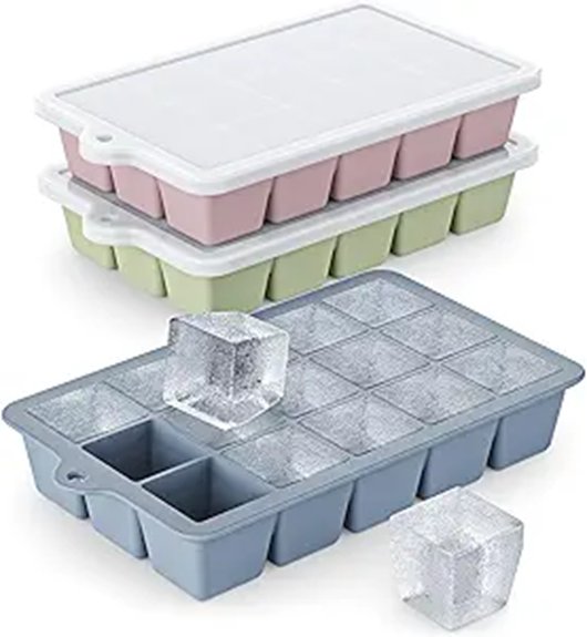 three color silicone trays