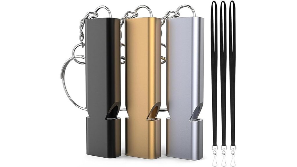 Best Small Durable Travel Safety Whistles for Travelers 11 three loud whistles lanyard