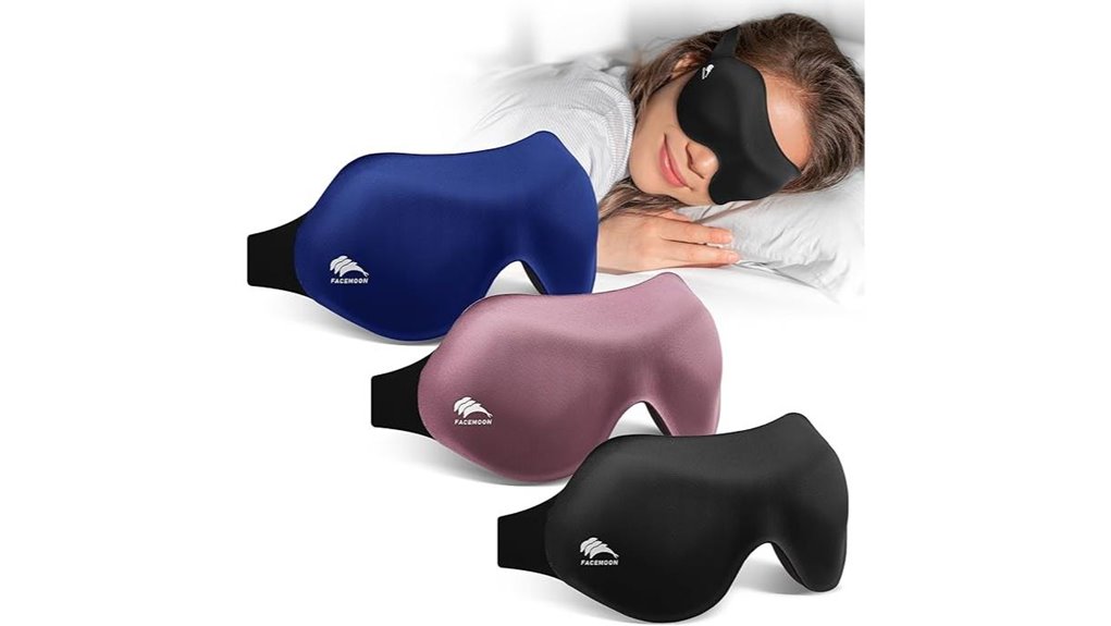 No Pressure Sleep Masks That Keep You Comfortable on Flight 6 three pack blackout masks