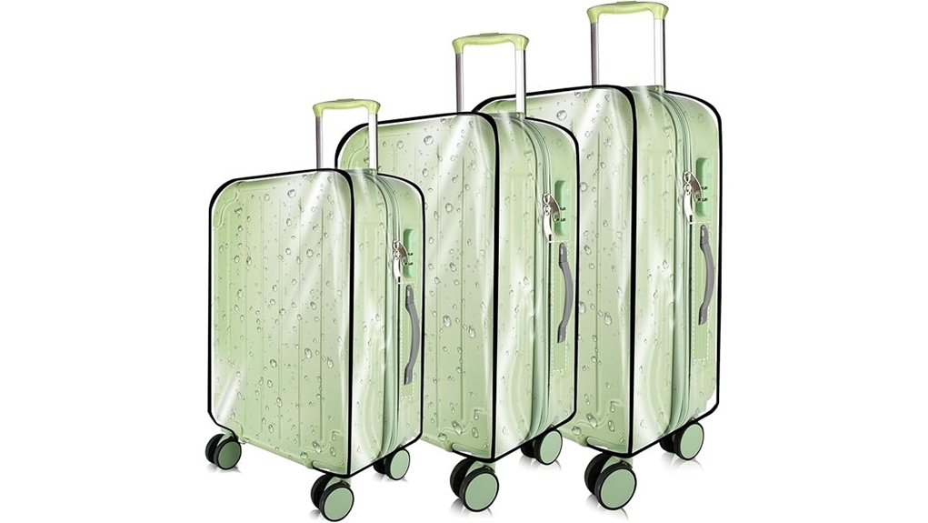 Best Luggage Covers Protect from Rain and Scratches (Add‑On) 4 three pack clear pvc covers