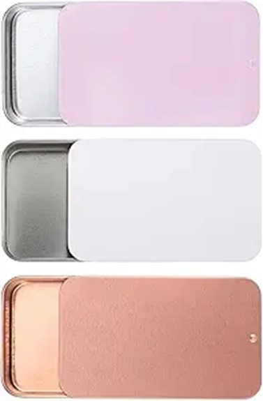 three pack compact floss tin
