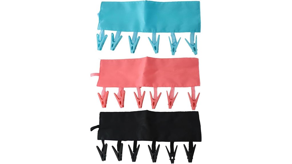 three pack mini 6 clip hangers