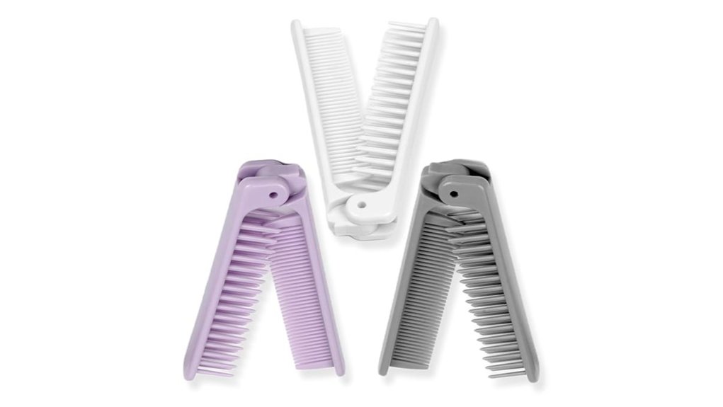 Foldable Travel Combs/Brushes That Won’t Snag Hair 7 three piece folding dual head comb