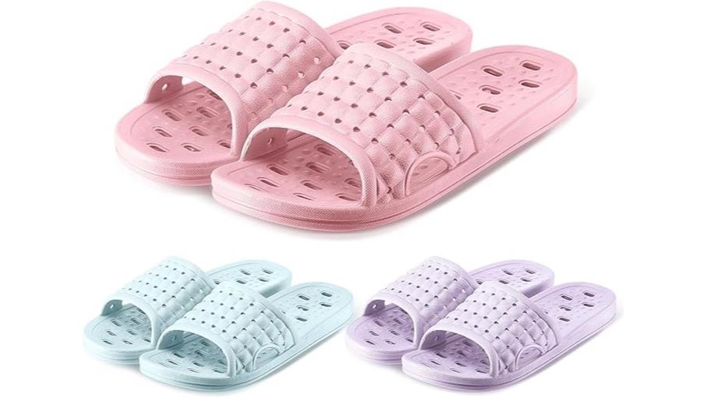 Reusable Silicone Shower Slippers (Pack‑Flat) for Easy Drying 6 three quick dry non slip slippers