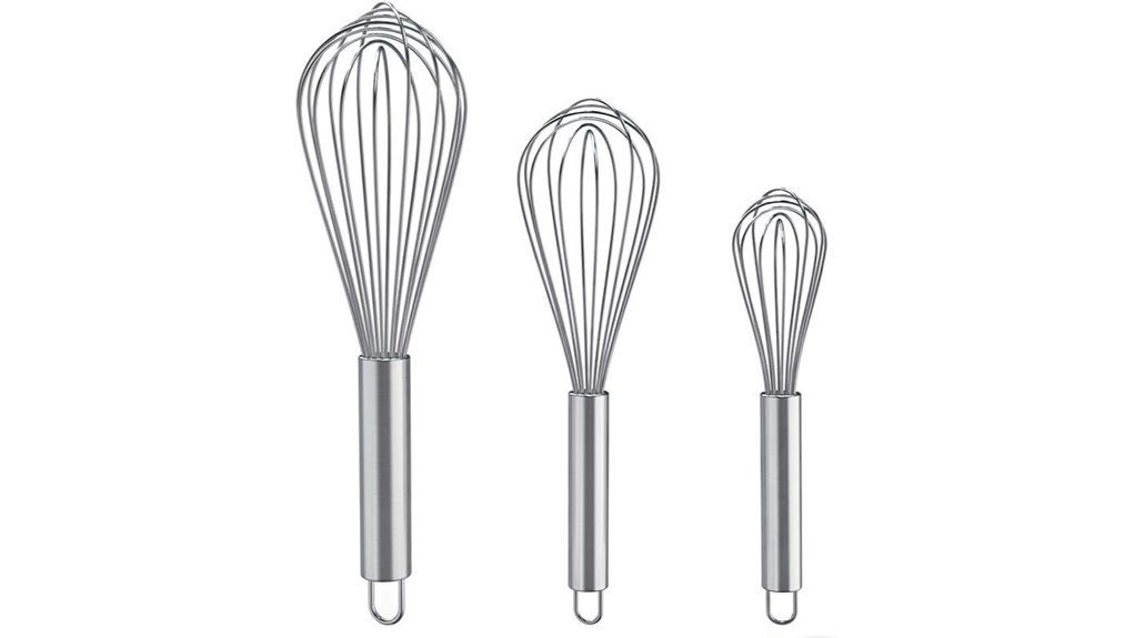 Best Whisk Set for Baking Mastery 3 three size stainless balloon whisk