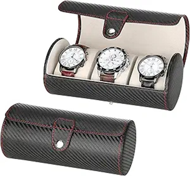three slot black pu organizer