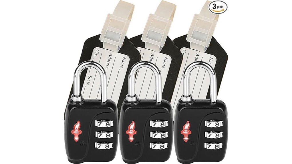 Best Travel Locks for Hostels and Luggage: Combo vs Key 14 three tsa locks tag
