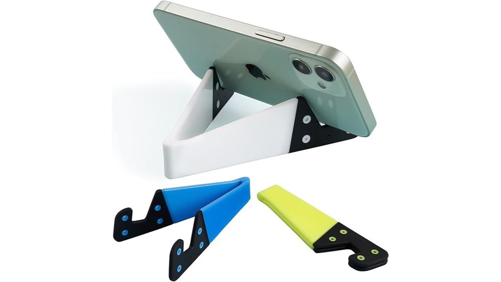 Foldable Tablet Stand (Tray-Table Friendly) for Work & Travel 1 three universal phone stands