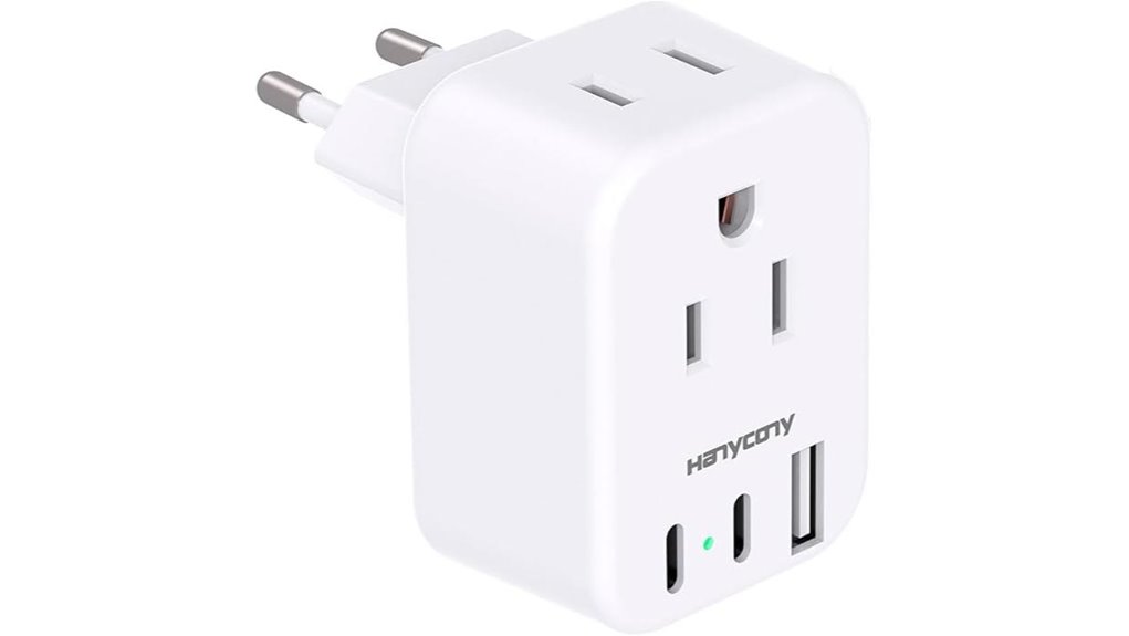 three usb dual outlet adapter
