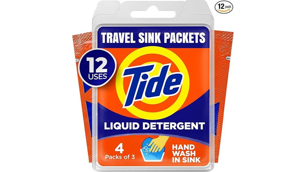 Travel Handwashing Detergents: Sheets, Liquid & Powder Reviewed 12 tide 12 pack liquid detergent