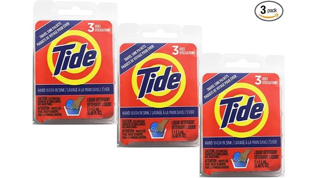 Best Travel Detergent Packs (Sheets vs powder vs liquid) 9 tide packs three loads